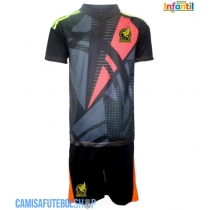 Camisa de time de futebol México Goleiro Replicas 1º Equipamento Infantil Copa America 2024 Manga Curta (+ Calças curtas)